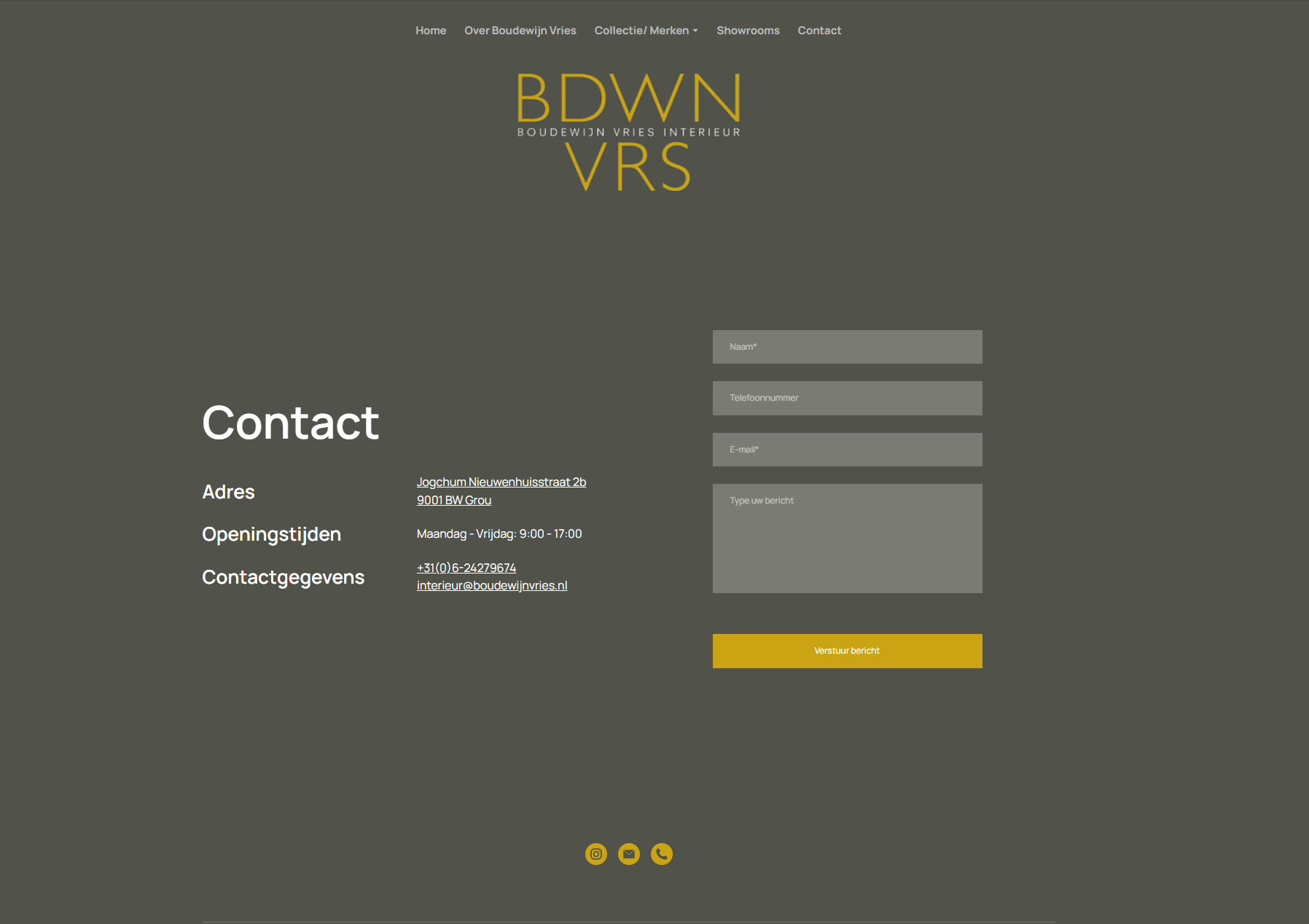 Website op maat voor Boudewijn Vries Interieur, gebouwd door ScaleFlow Agency